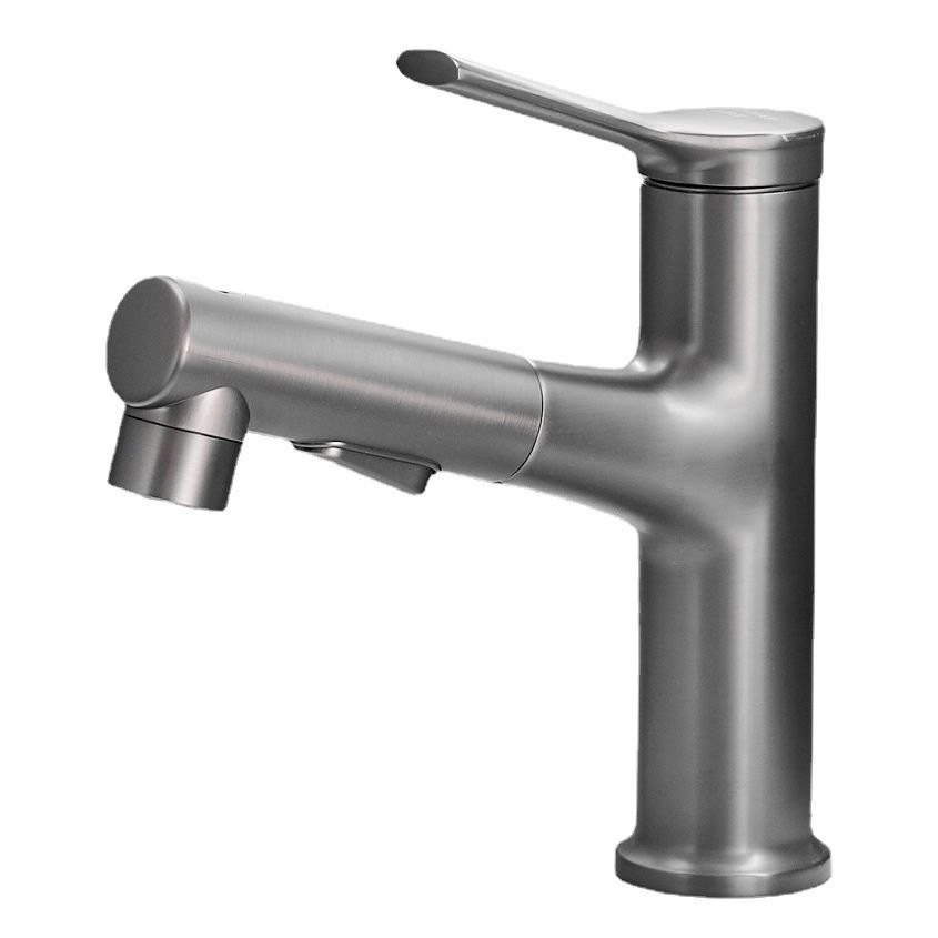 Contemporary sink faucet pull-out basin tap with lever handle