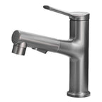 Contemporary sink faucet pull-out basin tap with lever handle