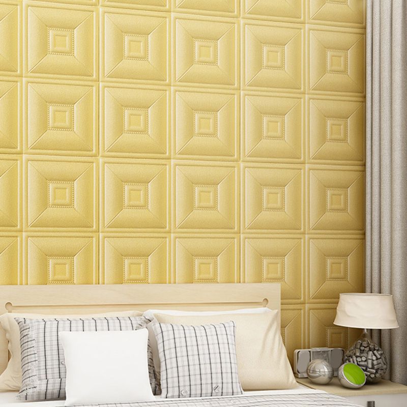 Glam Style Foam Water-Resistant Wall Cladding Living Room 3D Embossing Wall Cladding