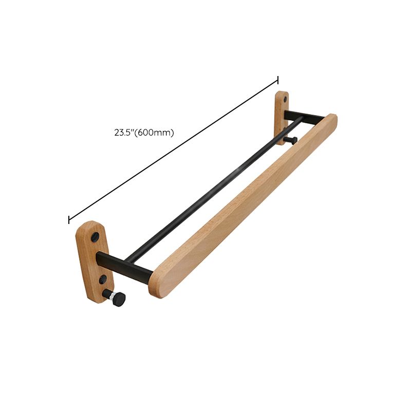 Metal and wood bathroom accessories as a single piece or in a set in black