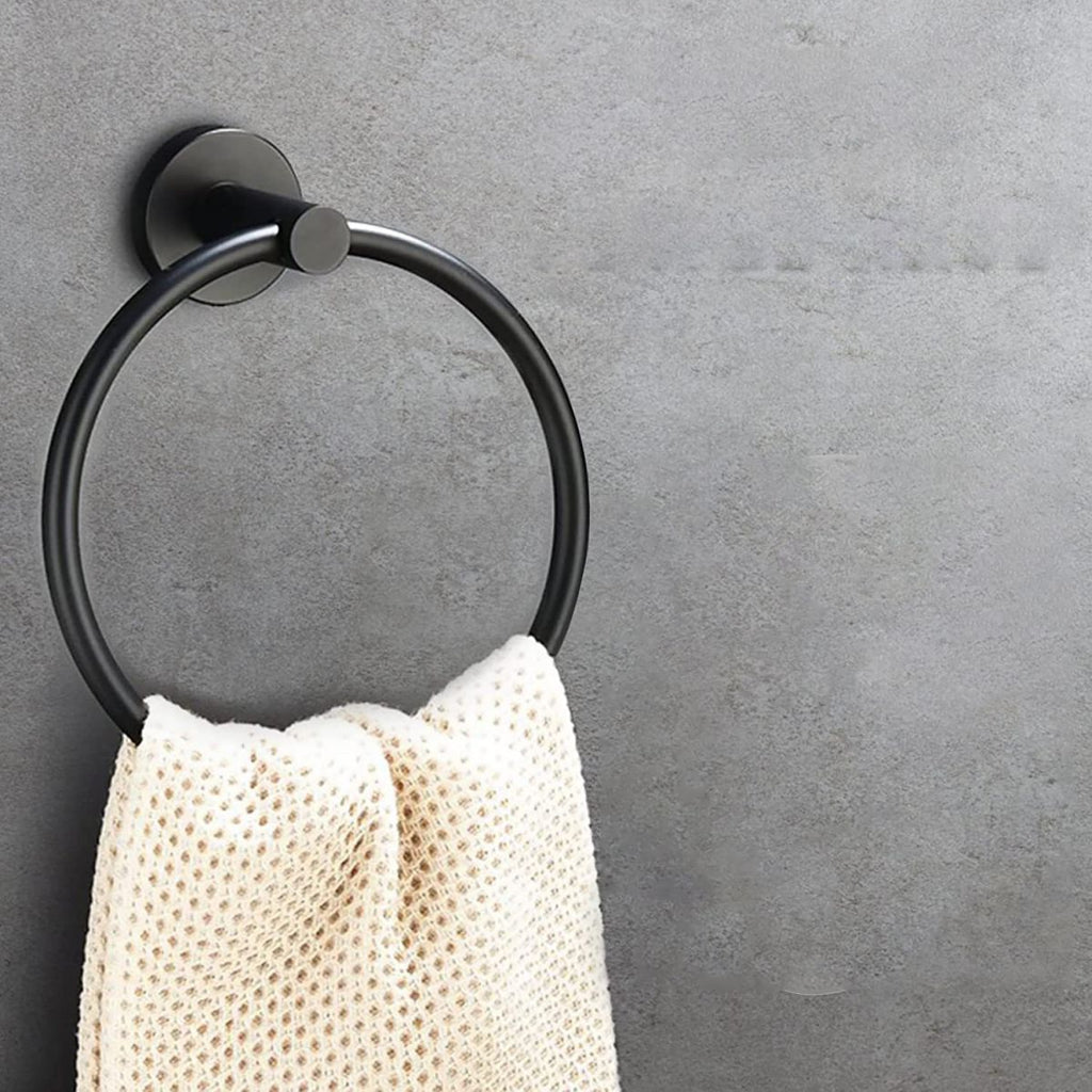 Matt Black Bathroom Accessory Set Stainless Steel Towel Bar/Paper Holder/Bath Towel Hook