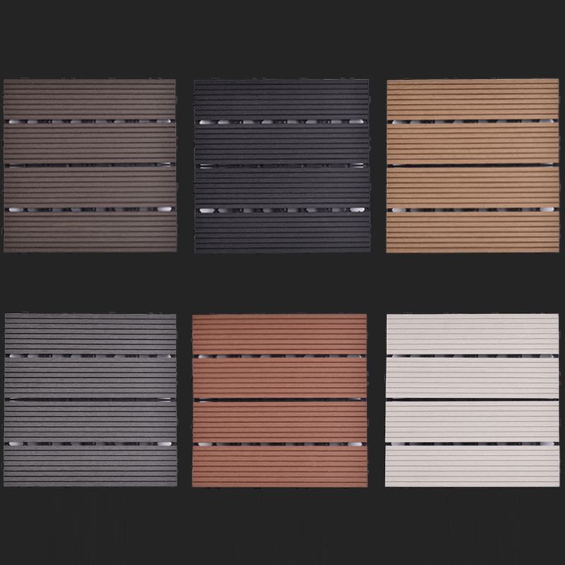 Modern plastic wood laminate deck outdoors, mold-resistant laminate