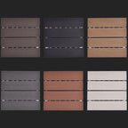 Modern plastic wood laminate deck outdoors, mold-resistant laminate