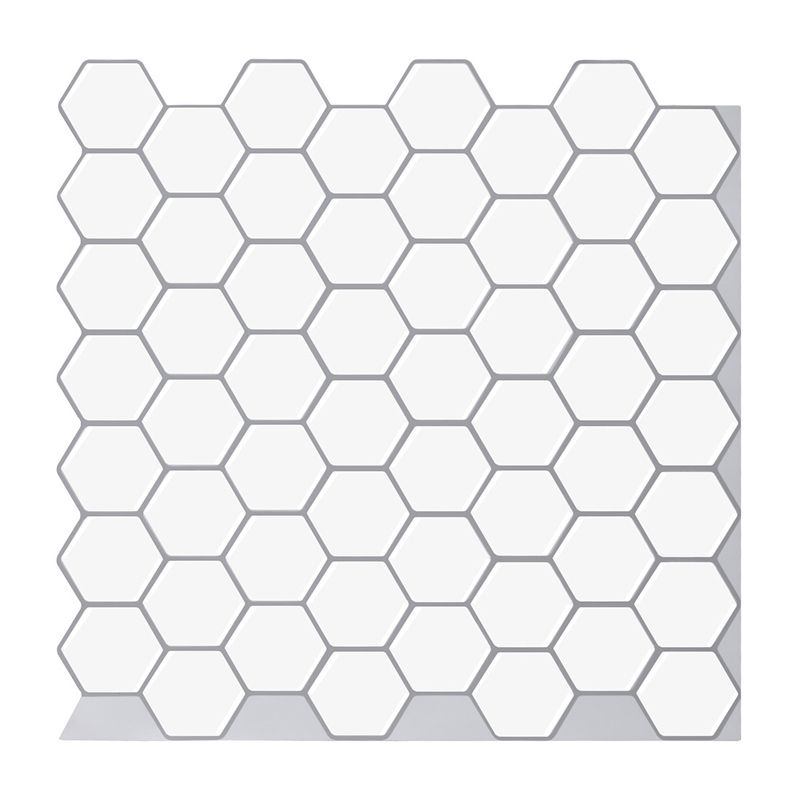 Peel and Stick Wall Tile Water Repellent Rectangle PVC Peel & Stick Subway Tile