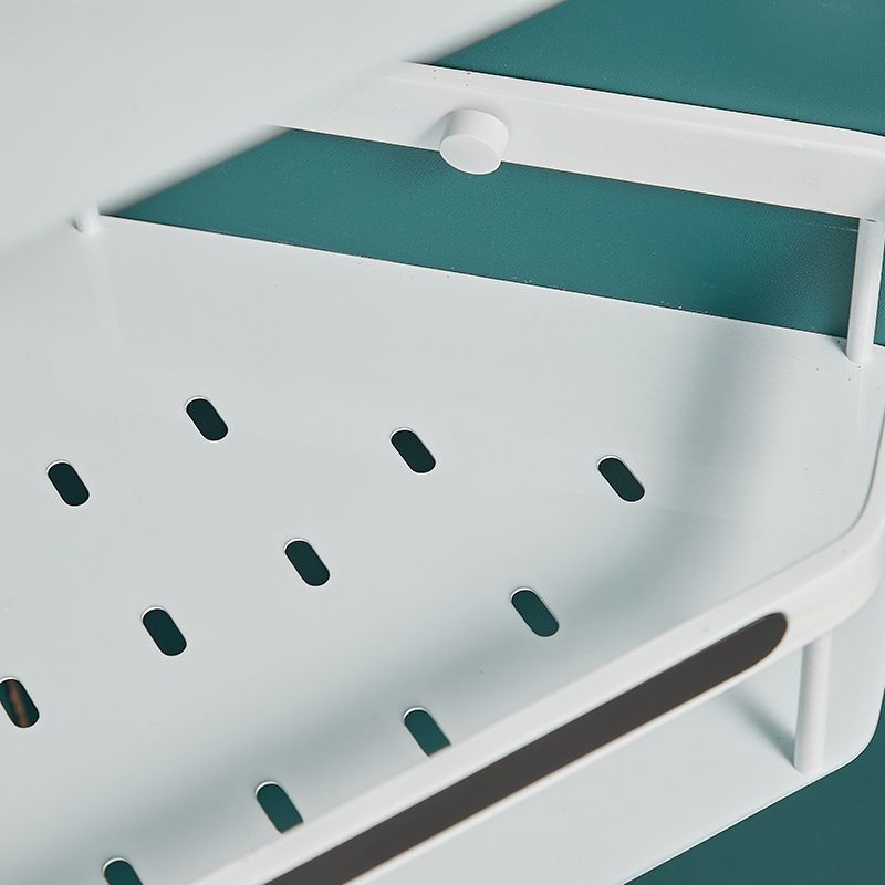Matt white 3-piece modern bathroom accessory set, bathroom shelf