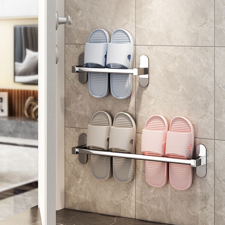 2-Piece Stainless Steel Slip Resistant Modern Chrome Bathroom Hardware Set
