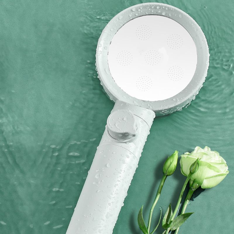 Handheld Shower Adjustable Spray Pattern White Round Showerhead