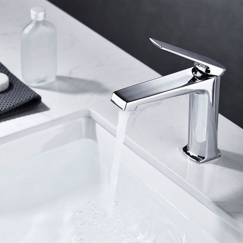 Modern basin tap lever handle copper low arc basin tap