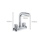 2-Handle Modern Vessel Sink Faucet Three-Way Bathroom Faucet