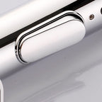 Round contemporary bathroom faucet with lever handle and single hole installation