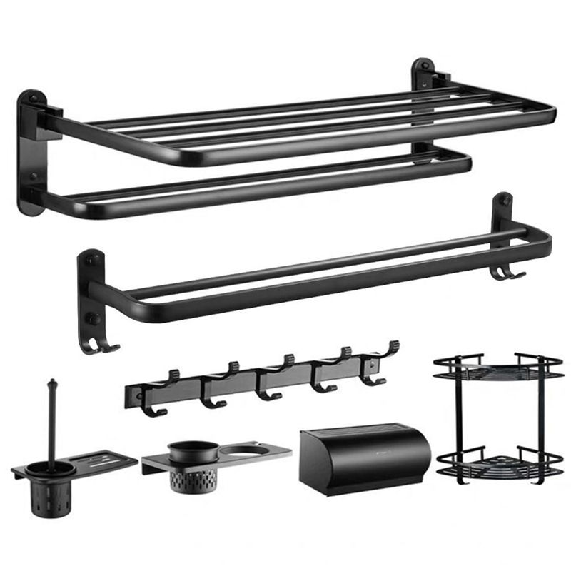 Modern Bathroom Accessory Set Black Soap Dish Bath Shelf Bathroom Set