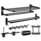Modern Bathroom Accessory Set Black Soap Dish Bath Shelf Bathroom Set