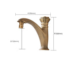 Brass farmhouse sink faucet single-hole faucet knob handle bathroom faucet