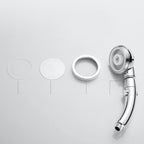 Contemporary Shower Combination Hand Shower Plastic Wall Mount Round Shower Head Combination
