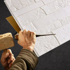 Industrial 3D Brick Wall Plank Bathroom Living Room Wall Panel Set of 10