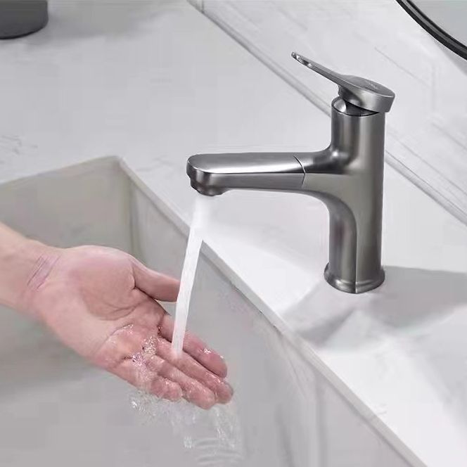 Modern Vessel Faucet Copper Single Handle Pull Down Vessel Faucet