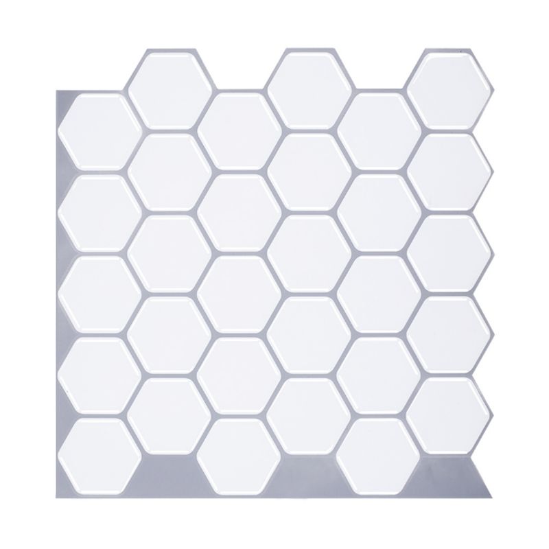 Hexagon Wall Tile Fat Resistant Steel and Kitchen Paper Wallpaper