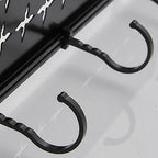 Black / Silver Bathroom Accessories Aluminum Hardware Set Bathroom Shelf