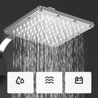 Wall-mounted Rectangular Shower System Stain-resistant Copper Modern Shower System