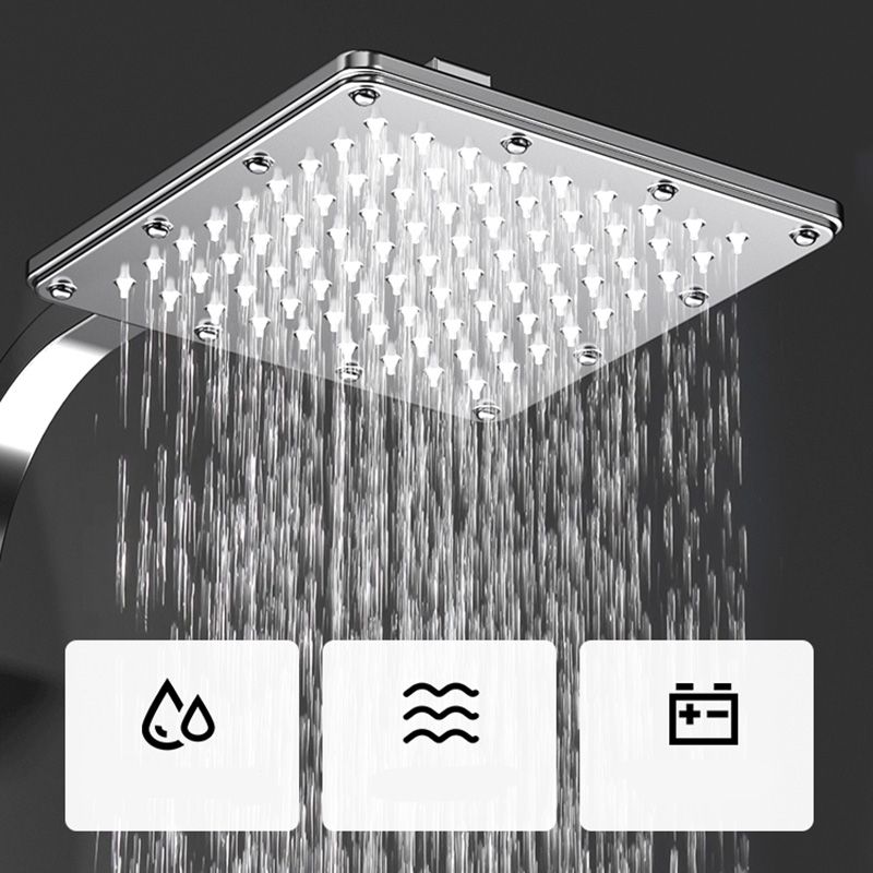Wall-mounted Rectangular Shower System Stain-resistant Copper Modern Shower System