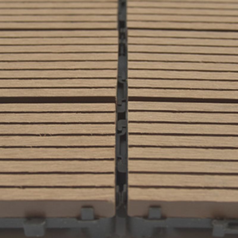 Wire brushed wooden floor tiles Click-Lock engineered wood for patio garden
