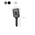 Modern Rectangular Handheld Shower Self-Cleaning Wall-Mounted Handheld Shower