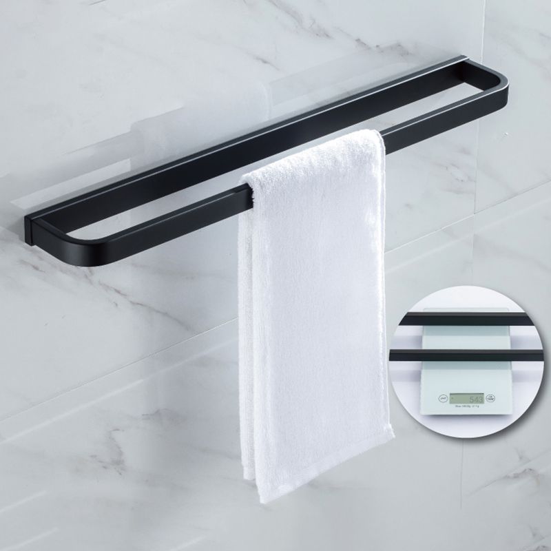 Modern Classic Bathroom Accessories Set in Stainless Steel Matte Black Bathrobe Hook/Towel Ring Bar