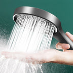 Plastic Hand Shower Round Handheld Showerhead with Self-Cleaning