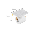 Brushed Brass Bathroom Accessory Set Metal & Marble Bathroom Hardware Set with Bathtub Shelf