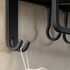 Modern Bathroom Set Matte Black Bathroom Shelf Towel Holder Bathroom Accessories Set