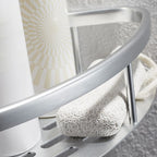 3-piece modern bathroom accessory set aluminum bathroom shelf in silver