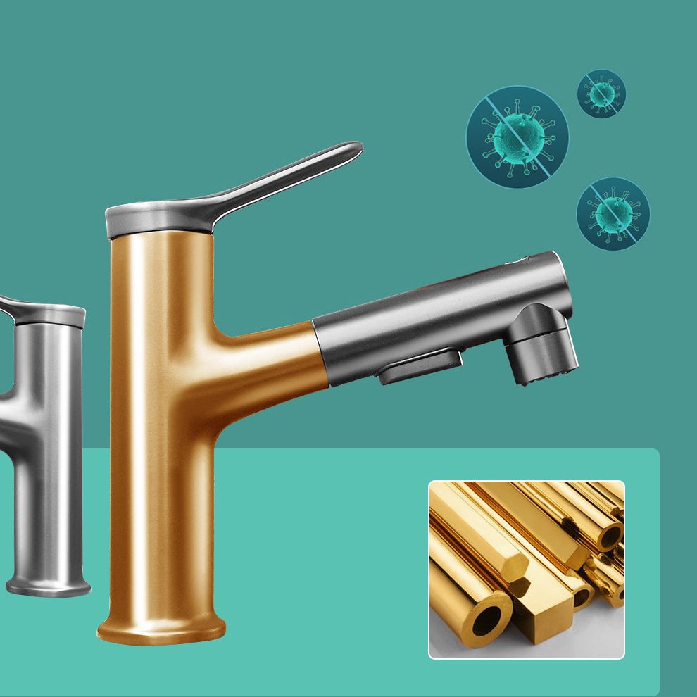 Modern Basin Faucet Solid Brass Centerset Sink Faucet for Bathroom