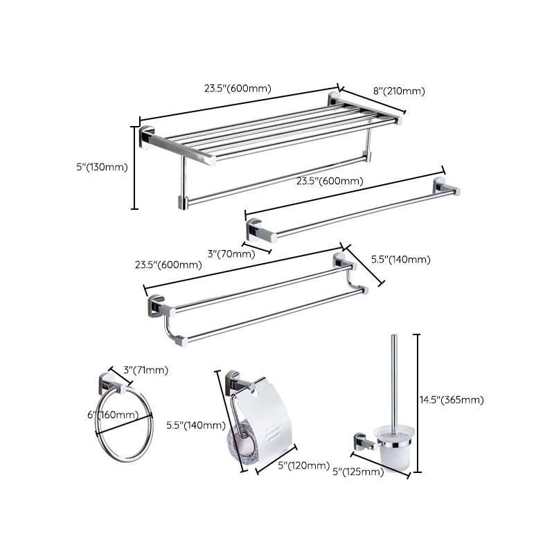 Modern Bathroom Accessory Set Stainless Steel Bathroom Rack Towel Holder Bathroom Accessory Set