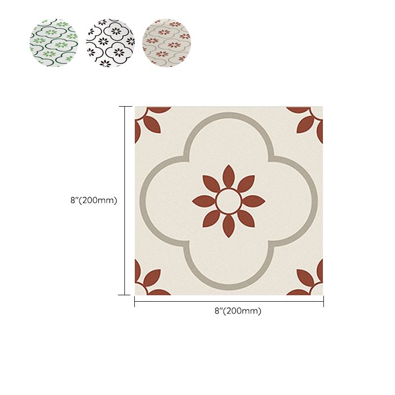 Square Peel and Stick Back Wall Plastic Single Tile Wallpaper with Non-Slip Surface