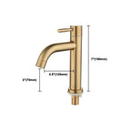 Round Single Handle Bathroom Faucet Single Hole Sink Faucet in Brushed Gold