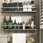 Minimalism Matte Metal Bathroom Accessory Set Modern Bathroom Rack
