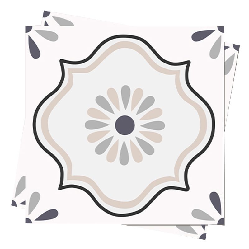 Square Indoor Vinyl Flooring Self-adhesive Flower Pattern Waterproof Vinyl Flooring