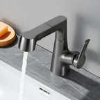 Modern Single Color Faucet Metal Center Connection Basin Faucet for Bathroom