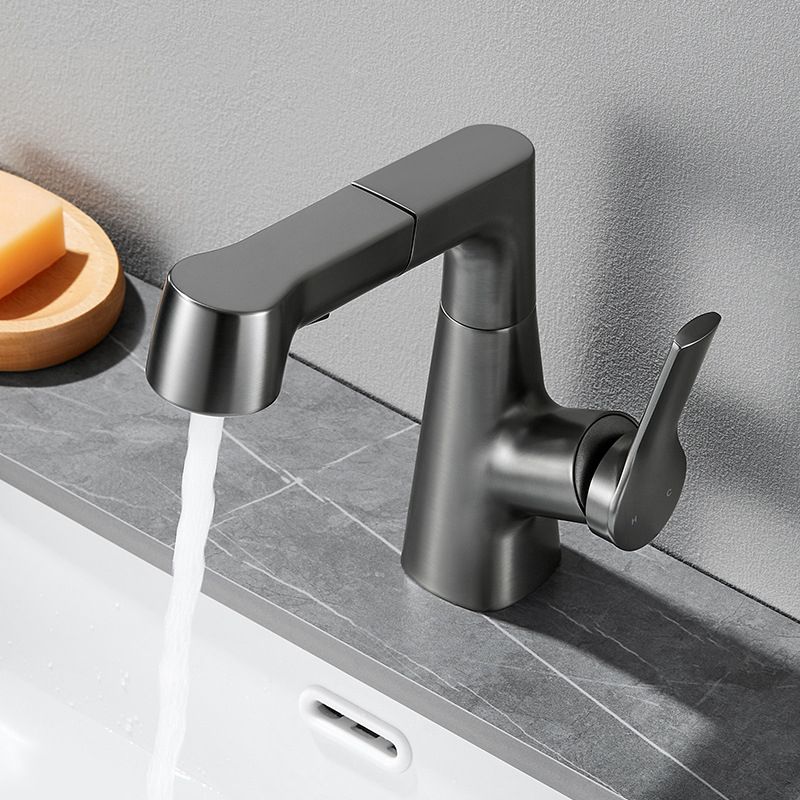Modern Single Color Faucet Metal Center Connection Basin Faucet for Bathroom