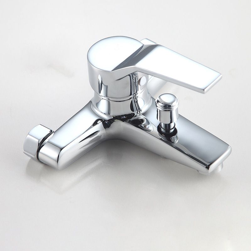 Modern Silver Faucet Copper with 1-Handle 2-Hole Bathroom Faucet