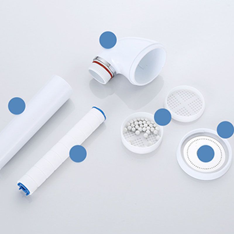 White round shower head plastic supercharged hand shower