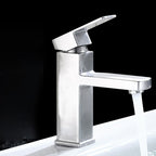 Basic sink faucet simple low arc metal centerset sink faucet for bathroom