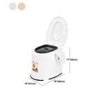 Contemporary Plastic Floor-Mounted Toilet Bowl with Seat for the Bathroom