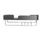 3-piece modern bathroom hardware set aluminum bathroom shelf in gray