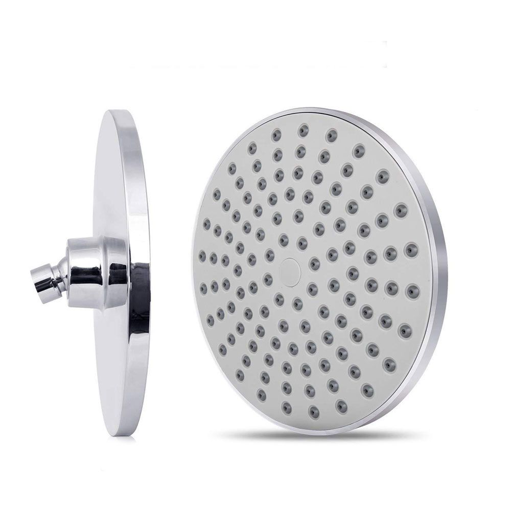 Contemporary Fest Shower Head Round Shower Head Combo in Silver