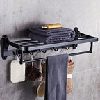 Modern 5/6-piece bathroom accessory set with bathroom shelf/robe hooks/towel bar