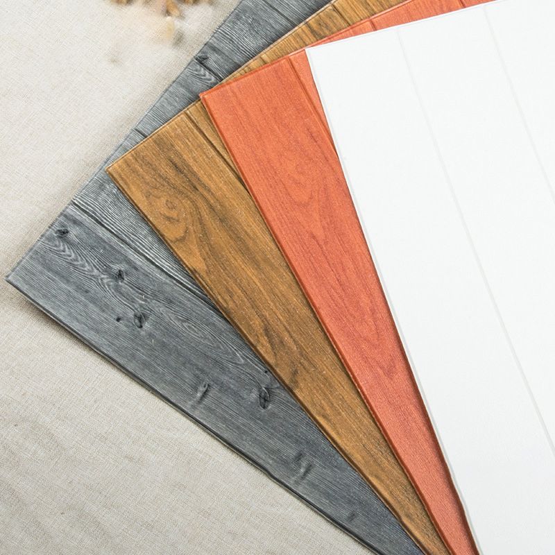 3D Embossed Interior Wall Covering Self-Adhesive Wood Look Wall Paneling