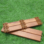 Basic Wood Tile Set Composite Layable Patio Tiles