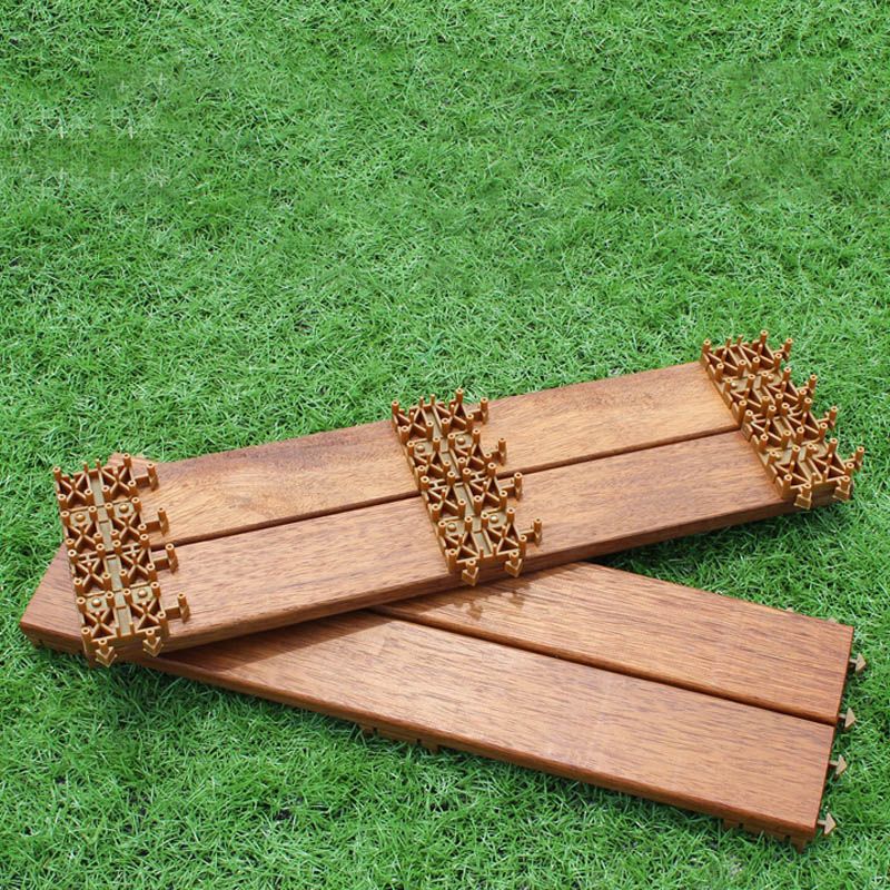 Basic Wood Tile Set Composite Layable Patio Tiles