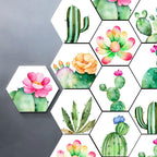 Plastic Mosaic Tile Wallpaper Hexagonal for Stick-On and Removable Back Wall Tile